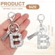 thumbnail image 2 of Llave de letra inicial Uxcell con borlas y perlas, llavero de letra B brillante con strass, llaveros con anillo para llaves, bolsos, carteras, llaves de coche, taza, plata, 2 of 7