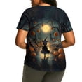 thumbnail image 4 of ersvoioy Plus Size Halloween Shirts for Women Cute Graphic Tshirt Crew Neck Short Sleeve Oversized Halloween shirt Party Fall Loose Fit Casual Basic Tee Tops,Size M-5XL Multicolor L, 4 of 5