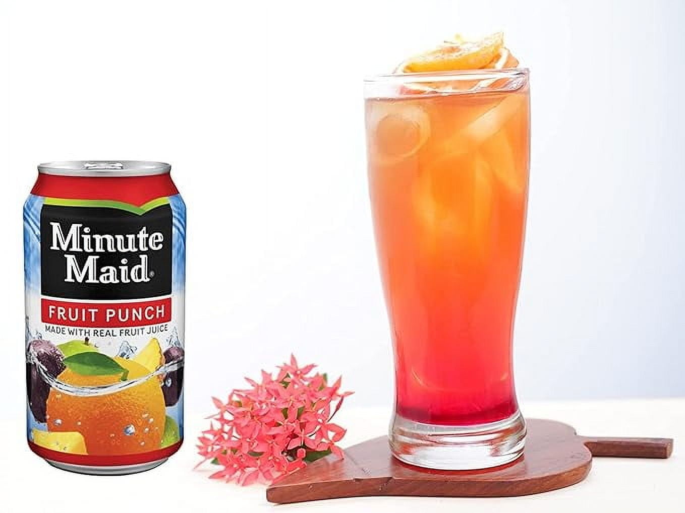 Minute Maid 12 oz Can Bundle 36 Pack - Fruit Punch, Pink Lemonade, and Lemonade