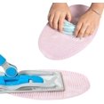thumbnail image 1 of Pink + Green - Set of 2 Hand-Folded Soft Plastic Non-Slip Mini Laundry Mats for Hand Washing, 1 of 4