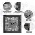 thumbnail image 2 of 24" Large Wall Clock for Living Room Decor Battery Operated Big Oversize Silent Vintage Rustic Industrial Decorative Wood Wall Clock for Office Home Bedroom Dinning Room (Black), 2 of 4