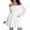 White, variant on QHFBli Women Summer Graduation Romper Dress Plus Size Western Country Concert Outfits off the Shoulder Jumpsuit