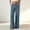 Light Blue, variant on Plcasen Women's Linen Pants Casual High Waist Wide Leg Straight Dress Cotton Linen Button Trouser Summer Clothes