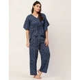 thumbnail image 3 of Moomaya Sleepwear, Printed Kaftan Top Pajama Set, Loose Fit Loungewear, 2 Pc Nightsuit, 3 of 9