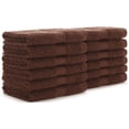 thumbnail image 2 of Arkwright Bulk Case of 300 True Color Washcloths, 12x12, 100% Cotton, Brown, 2 of 9