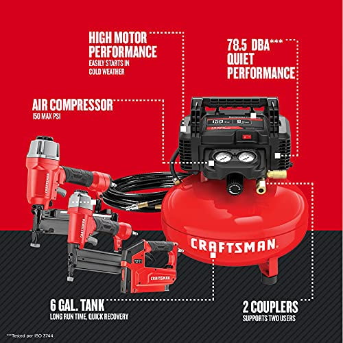 CRAFTSMAN Compressor Combo Kit, Gallon, Pancake, Tool