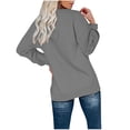 thumbnail image 7 of hotojiny Womens Oversized Sweatshirts V Neck Long Sleeve Casual Pullover Tops Fall Solid Button Lightweight Shirts, 7 of 7