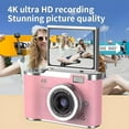 thumbnail image 6 of 4K Foldable Screen Student Camera, Point and Shoot Digital Cameras with 32GB TF Card, Portable Camera FHD 48MP 4K Digital Camera with 8X Zoom Anti-Shake with Flip Screen (Brown, Camera Kit), 6 of 8