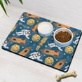 thumbnail image 3 of Dog Food Mat Nebula Cosmic Sci-fi Lovers Space Geek Star Moon Sun Rocket Absorbent Waterproof Non-Slip Pet Feeding Mat, 3 of 7