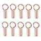 thumbnail image 2 of 10 cuentas de plata de ley 925 para bisutería, con extremos de tubo y tapas de cordón. Oro rosa, 2 of 7