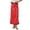 Red #11, variant on WULMLEO Women's Elegant Satin Skirts High Waisted Flared Casual Work Office Fishtail Midi Skirt Black S