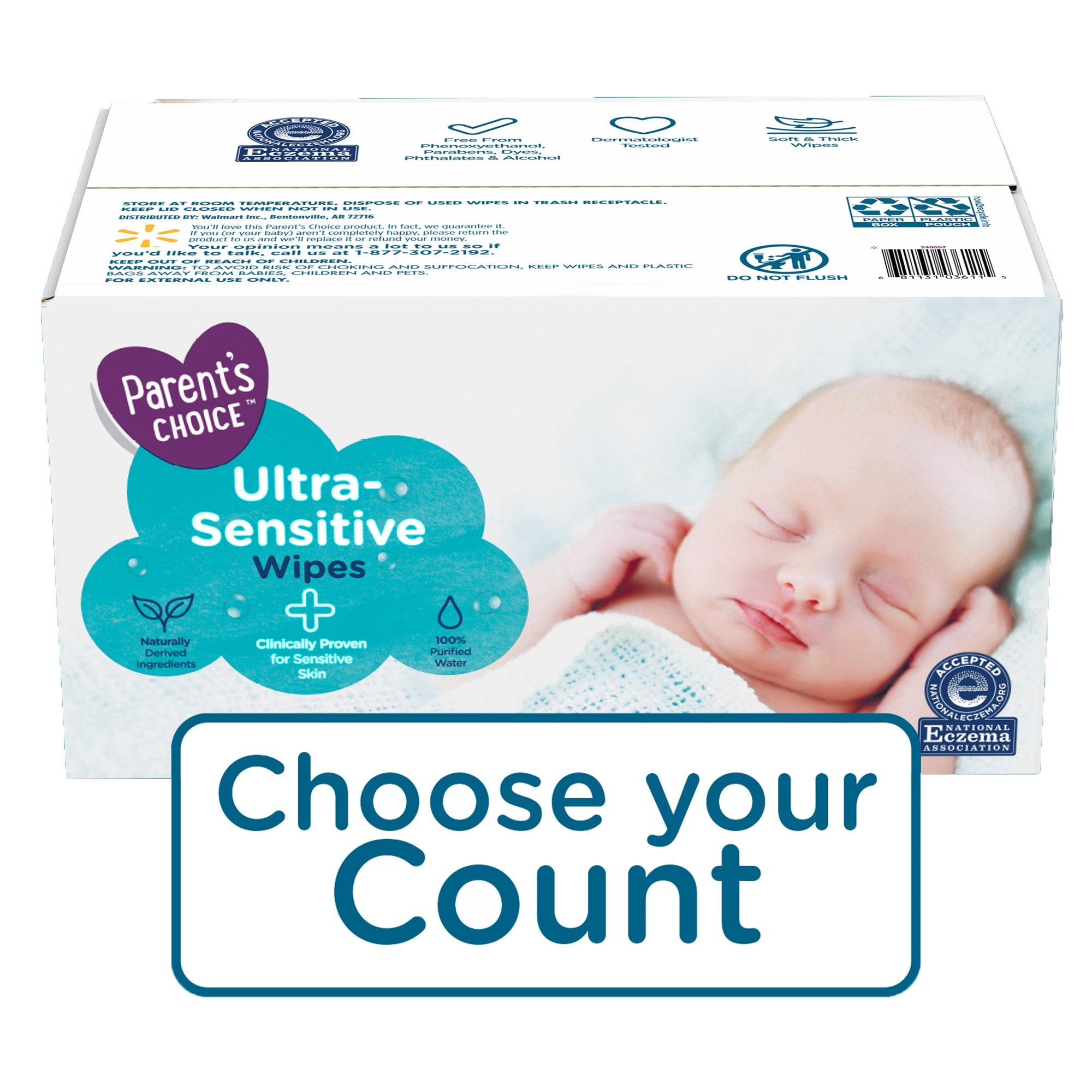 Parent's Choice Ultra-Sensitive Baby Wipes (Choose Your Count)