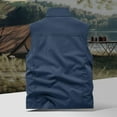 thumbnail image 4 of Riecok Cargo Vest for Men Stand up Collar Sleeveless Jackets Zip up Coats with Pockets Casual Athletic Outerwear, 4 of 4