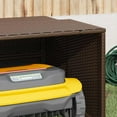 thumbnail image 4 of vidaXL Robot Mower Garage Brown 33.9"x35.4"x20.5"/22.4" Poly Rattan, 4 of 9