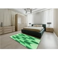 thumbnail image 4 of Ahgly Company Indoor Round Patterned Jade Green Area Rugs, 4' Round, 4 of 6