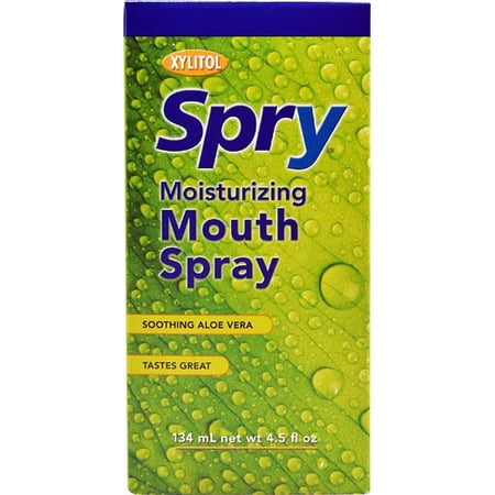 Xlear Spry Moisturizing Mouth Spray, Aloe Vera, 4.5 (Best Dry Mouth Spray)