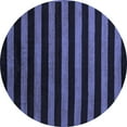 thumbnail image 1 of Ahgly Company Indoor Round Abstract Blue Modern Area Rugs, 3' Round, 1 of 4