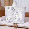 thumbnail image 5 of Pioneer Flower Floral Print Pattern Hooded Bath Towel，50"x30" for Ages 3 To 12 Kids, Quick Dry Lightweight Soft Microfiber Hood Beach Towel Cover Up for Kids, 5 of 7