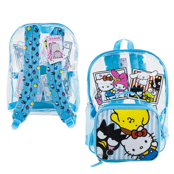 Hello Kitty & Friends 15 inches Backpack With Matching Lunch Bag Set- 99932