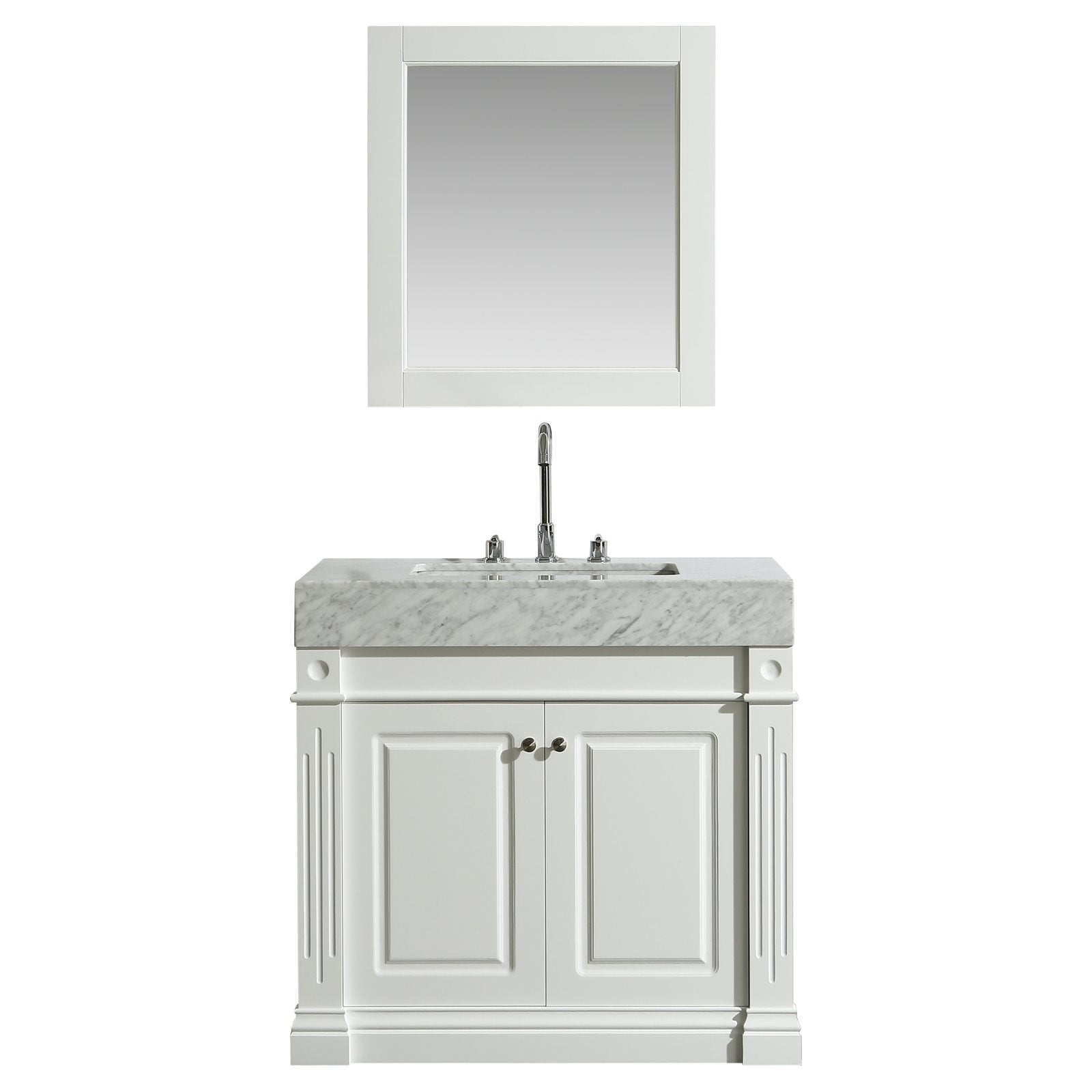 Design Element Odyssey 36" Single Ramp Sink Bathroom Vanity Set in