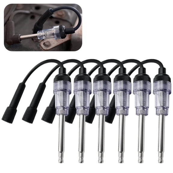 6PCS Spark Tester, Plug Engine Ignition Tester, 6-12V Pick Up Coil/Armature Diagnostic Detector Tool for Car Motorcycle Lawnmower Chainsaw Internal External Engines