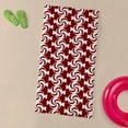 thumbnail image 3 of CafePress - Red And White Sweet Peppermint Candies - Large Beach Towel, Soft 30"x60" Towel with Unique Design, 3 of 3