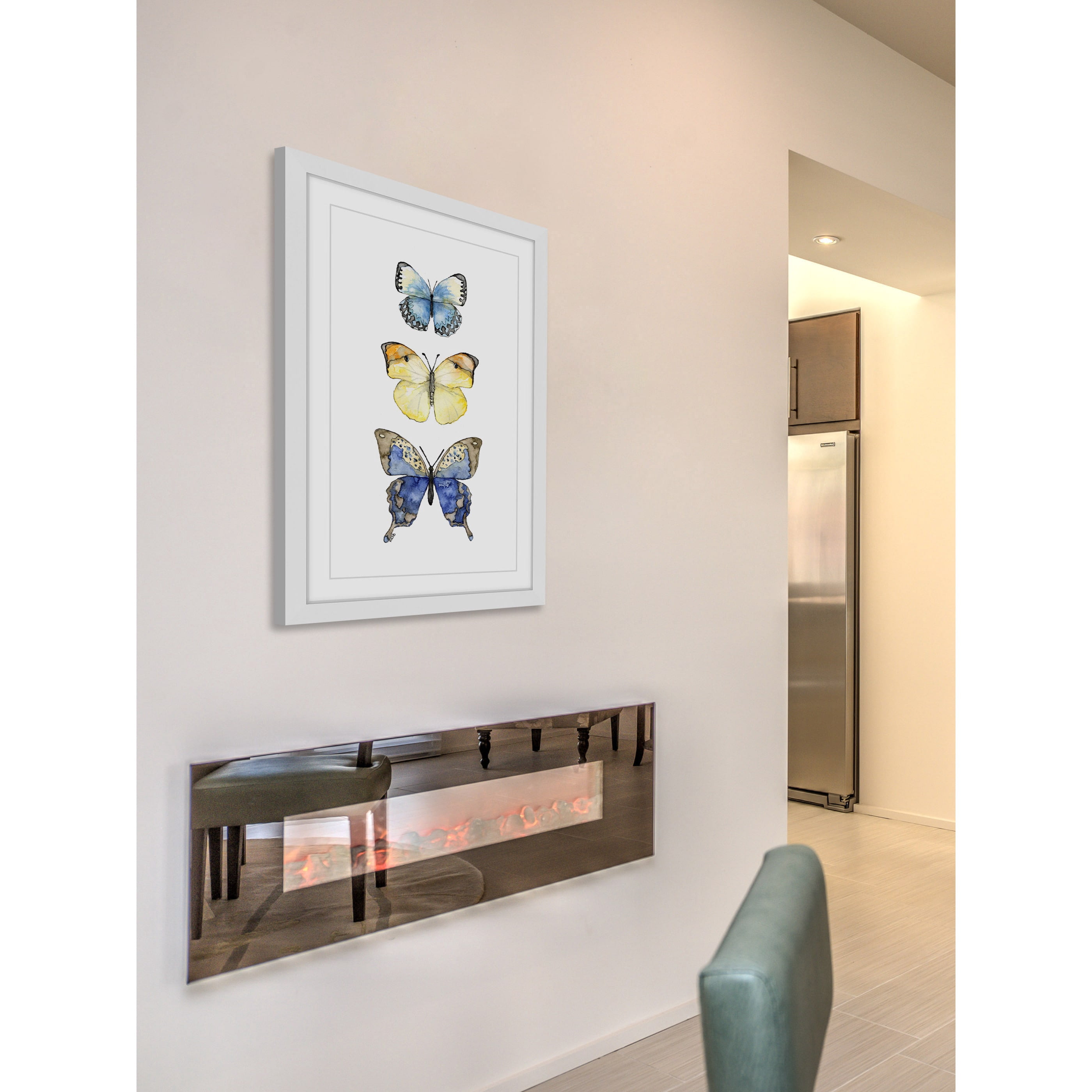 Marmont Hill "Three Butterflies" by Rachel Byler Framed Painting Print