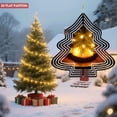 thumbnail image 2 of Metal Hanging Christmas Tree Wind Spinner - Modern Geometric Design with Pine Branches Perfect for Yard & Garden Decor, 2 of 7