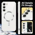 thumbnail image 5 of for Galaxy S22 Ultra Case,[Compatible with Magsafe],[10 FT Military Grade Drop Protection][Anti Yellowing] Slim Soft TPU Luxury Protective Phone Case for Galaxy S22 Ultra-White 11-sam s22u-08, 5 of 6
