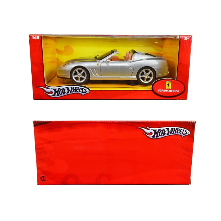 Ferrari Super America Diecast Model Silver 1 18 Diecast Model Car by Hot Wheels Walmart