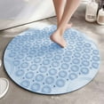 thumbnail image 2 of Round Non-Slip Bathroom Shower Mat - 21.65in Massage Floor Mat with Drainage Holes, TPR Rubber Waterproof Bathtub Mat for Yoga/Entryway (Gray)​, 2 of 6