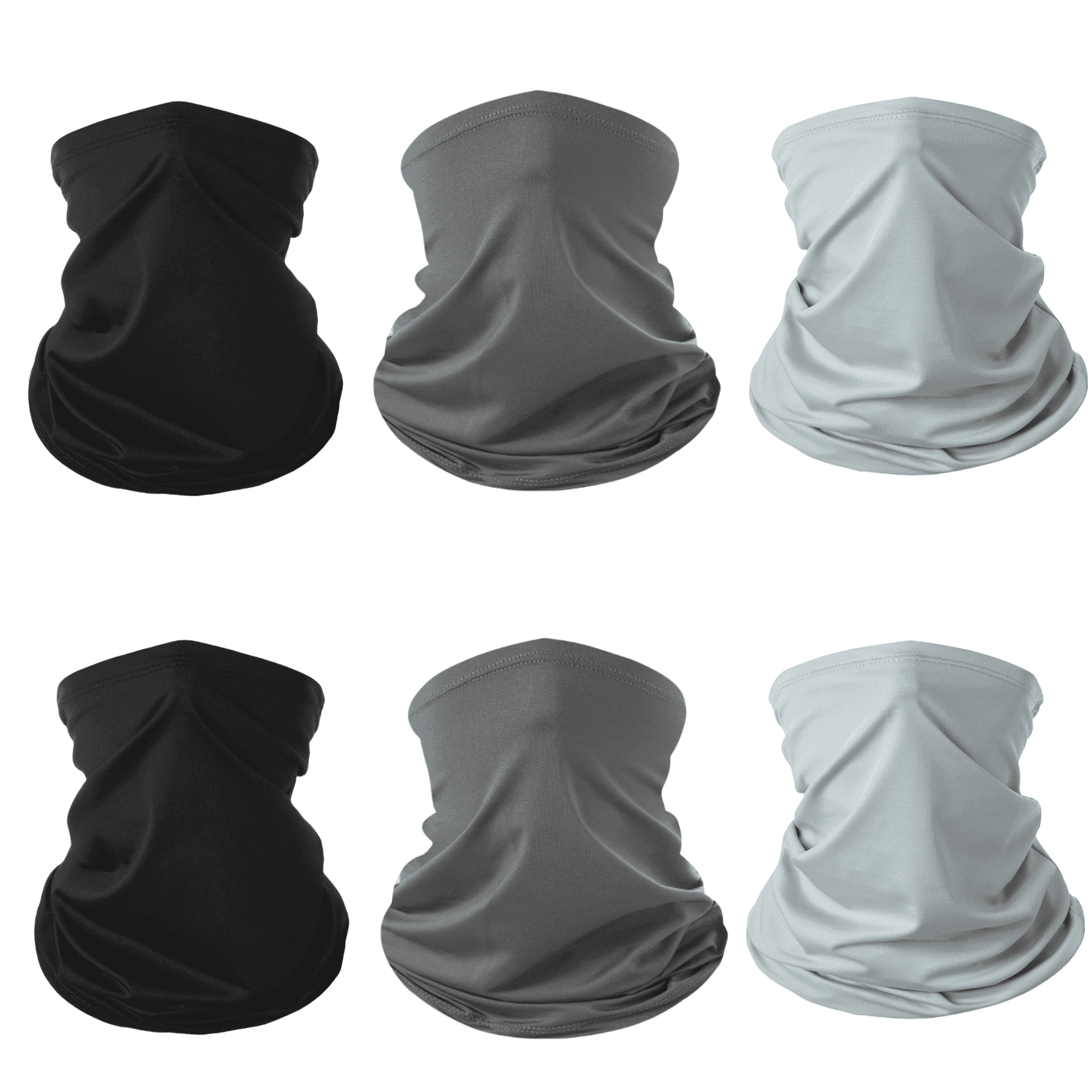 6 Pieces Summer UV Protection Cooling Neck Gaiter Face Clothing Neck Gaiter Mask Scarf Sunscreen Breathable Bandana