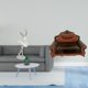 thumbnail image 2 of Escultura De Figura De Bailarina Elegante Con Sofá En Miniatura. Modelo De Silla/sillón. Adorno De Arte Moderno Y Creativo Para Dormitorio, Oficina, Chimenea, Entrada, Micro Paisaje., 2 of 8
