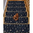 thumbnail image 2 of Navy Blue Coastal Stair Treads for Wooden Steps Indoor Runner Rug Carpet, Nautical Summer Beach Sea Turtle Starfish 4 Pieces Peel and Stick Staircase Step Treads Covers Washable Door Mats 30"x8", 2 of 5