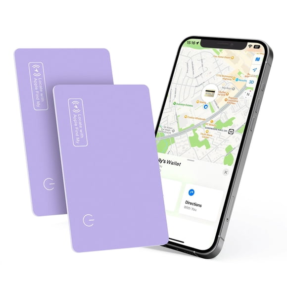 Tarjeta Wallet Tracker Eelexa SmartCard recargable, color morado, paquete de 2