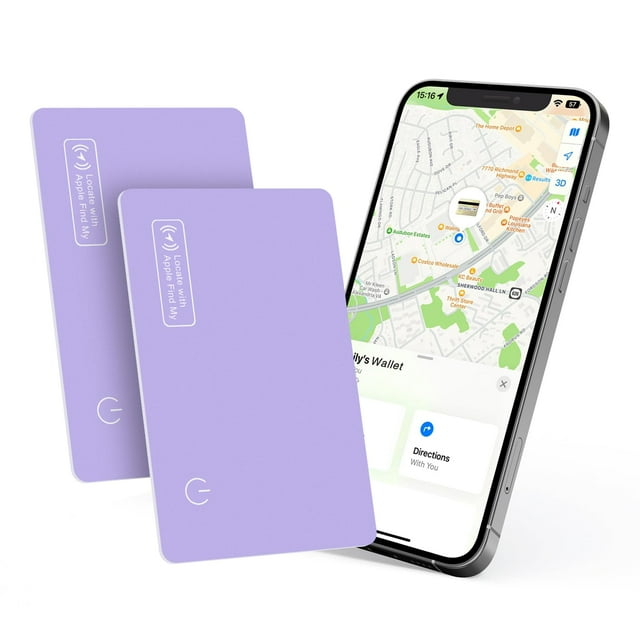 Tarjeta Wallet Tracker Eelexa SmartCard recargable, color morado, paquete de 2