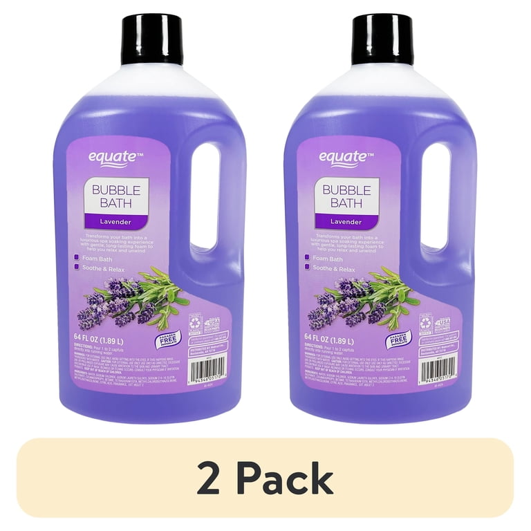 Equate Lavender Bubble Bath, 2-Pack 64 fl oz photo 1