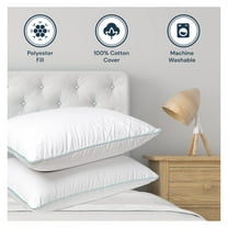 Set of 2 Pillows Similar to Holiday Inn Soft Blue Cord Soft Bed Pillow - Queen Size