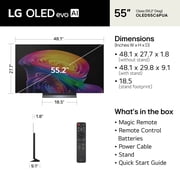 LG 55 C6 Series 4K UHD OLED AI Smart webOS 26 TV, OLED55C6PUA