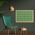 thumbnail image 2 of Wildlife Wall Art with Frame, Elephants Giraffes Horses Hippos, Printed Fabric Poster for Bathroom Living Room, 35" x 23", Sea Green Taupe, by Ambesonne, 2 of 2