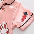 thumbnail image 7 of NOKIO Cartoon Character Short Sleeve Pajama Sets For Kids, Kids Short Sleeve Pajama Sets, Kids Toddler Baby Girls Spring Summer Cartoon Print Short Sleeve Sleepwear Outfits Pajamas Clothes, 7 of 7