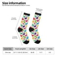 thumbnail image 2 of Rateoe Colorful Dinosaurs for Women Casual Calf Socks - Cute Crew Socks - Thin Soft Above Ankle Socks Size 5-11, 2 of 6