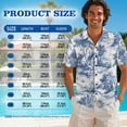 thumbnail image 6 of Xixirimido Blue Toile De Jouy Print Hawaii Couple Matching Outfit Men's Hawaiian Shirt and Women's Summer Sleeveless Dress Soft Midi Beach Dress Matchable Couple Outfits, 3XL, 6 of 7