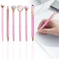 thumbnail image 3 of Clearance Sale! 6PACK Sparkly Diamond Pens, Retractable Ballpoint Pen Set for Daily Writing, Plastic, for Office & Home, (14cm, Pink), 3 of 4