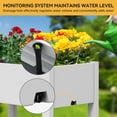 thumbnail image 5 of Dextrus Outdoor Raised Garden Bed with Drain Plug and Water Monitor, Resin Patio Planter Box for Plants, Flowers, Vegetables, Fruits - 2.5x1.5x2.1FT, 5 of 6