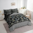 thumbnail image 3 of Feelyou Motorcycle Sport Boys Bedding Comforter Set 7 Pieces, Black Dirt Bike Lover Full Bedding Set, Extreme Sports Reversible Fitted Sheet Flat Sheet, Ultra Soft Home Decor, 3 of 7