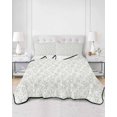 thumbnail image 3 of Sage Green Botanical Queen Size Down Alternative Comforter, Lightweight Comforter Quilt Bedding Set with Pillow Shams Plant Flower Floral Tree Branch All Seasons Bed Comforter Duvet Insert 90"x96", 3 of 7