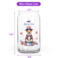 thumbnail image 5 of Happy 4th of July Patriotic Jack Russell Terrier Marching Band Uniform Balloons Fireworks 16oz Glass Cup Mug Parson Jack Dog Lover Glass Can - 13009, 5 of 5