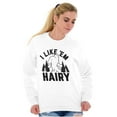 thumbnail image 3 of Like 'Em Hairy Bigfoot Legend Hoax Women Crewneck Sweatshirt Brisco Brands X, 3 of 6