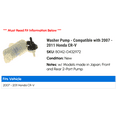 thumbnail image 2 of Washer Pump - Compatible with 2007 - 2011 Honda CR-V 2008 2009 2010, 2 of 2